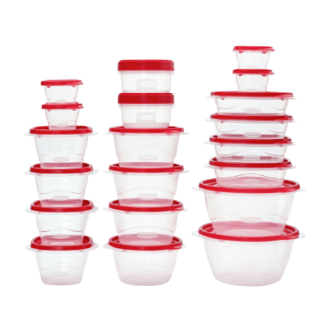  Rubbermaid Storage Bowls, 3.2 Cup, Red,(Pack of 4