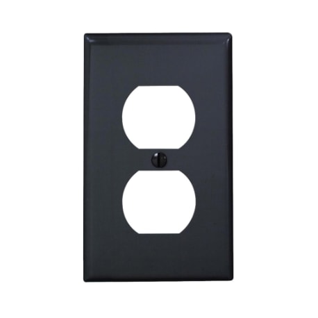 Leviton 1-Gang Black Duplex Wallplate