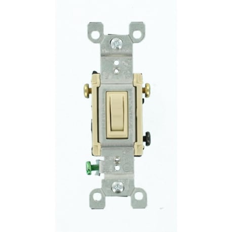 Leviton 15 Amp Light Almond Toggle Switch, 6-Pack