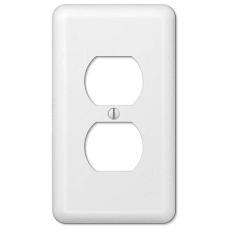 Amerelle 1 Duplex Devon White Wallplate