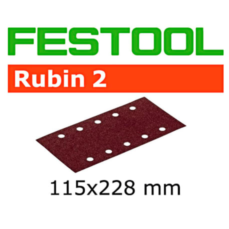 Festool 499033 115 x 228mm Rubin 2 P100 Abrasives, 50 ct