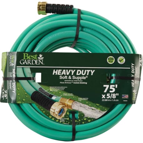 Best Garden Heavy Duty Soft and Supple Garden Hose, 75 ft.