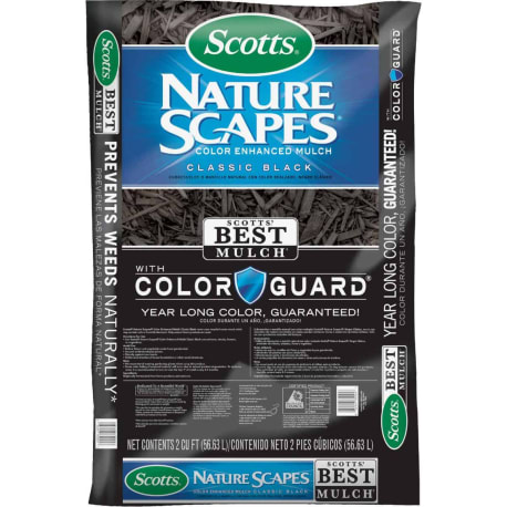 Scotts Nature Scapes Classic Black Color Enhanced Mulch, 2 cu. ft.