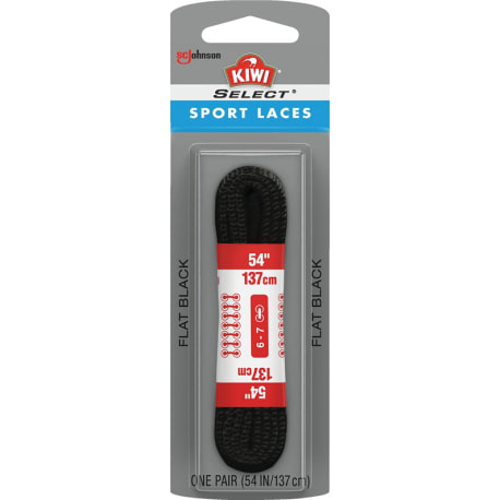 Kiwi Select 54" Flat Black Athletic Laces