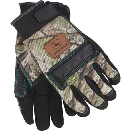 John Deere Camo Synthetic Leather Work Glove-L