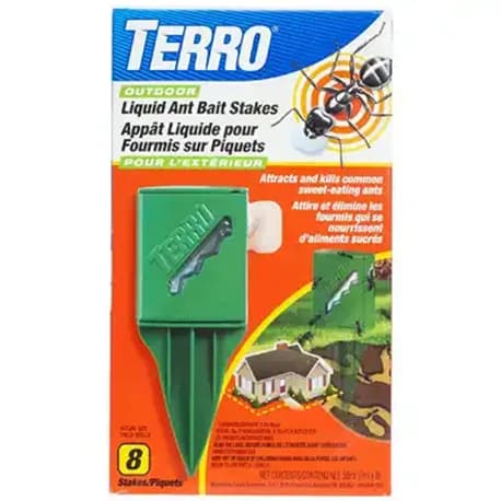 Terro Outdoor Liquid Ant Bait Stakes, 8 Pack