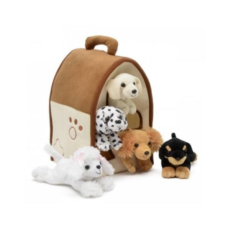 Unipak Designs Plush Dog House with Dogs