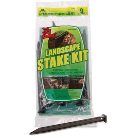 Master Gardener Black Landscape Stakes, 9 Pack