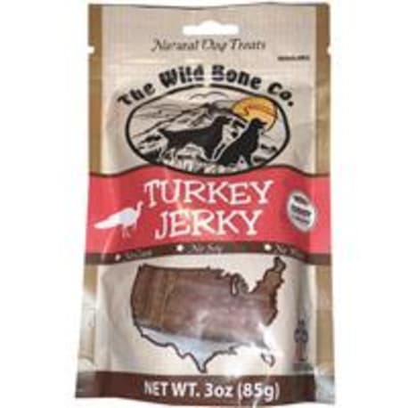 The Wild Bone Turkey Jerky Natural Dog Treats, 3 oz.