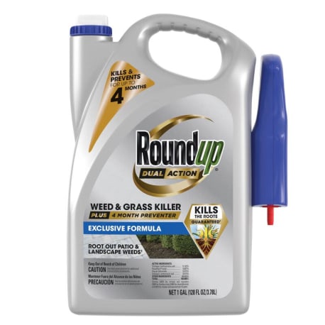 Roundup Dual Action Weed & Grass Killer with Trigger Sprayer, 1 gal.