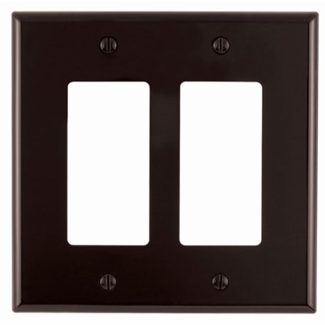 Leviton Decora 2-Gang Brown Standard Wallplate