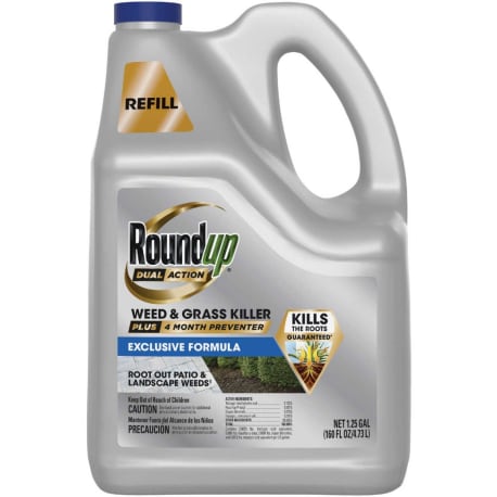 Roundup Dual Action Weed & Grass Killer Refill, 1.25 gal.