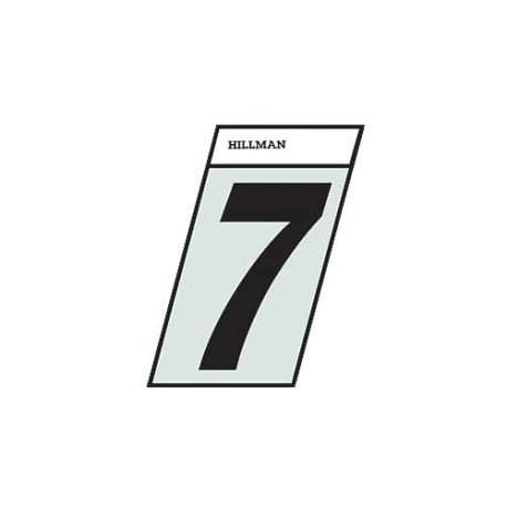 Hillman 1-1/2-In. Adhesive Black & Silver Angle-Cut House Number 7