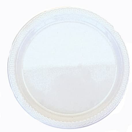 Amscan 7 in. White Plastic Plates 20-Pack