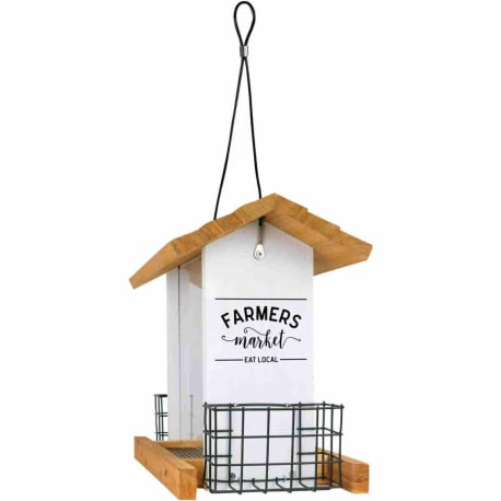 Nature's Way Cedar Seed 2 Suet Cake Farmhouse Hopper Bird Feeder