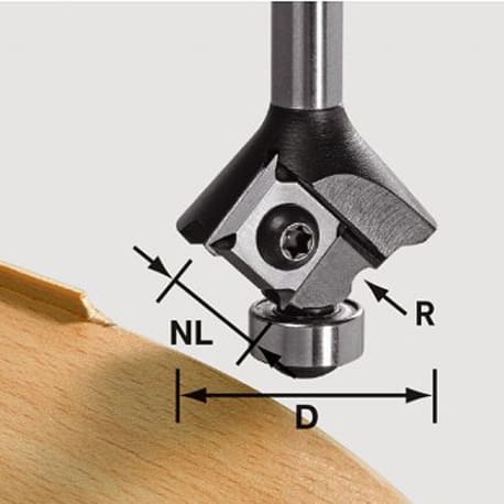 Festool 499809 2mm Radius Edge Banding Router Bit