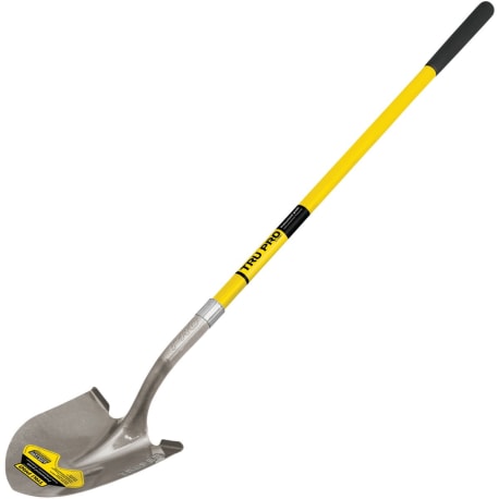 Tru Pro Fiberglass Handle Round Point Shovel, 48 in.