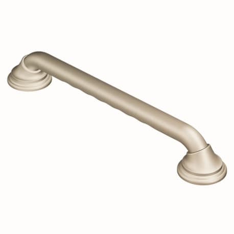 Moen Brushed Nickel Designer Grab Bar with Finger Notches, 24 in.