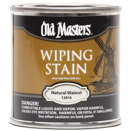 Old Masters Natural Walnut Oil Base Wiping Stain, 1/2 Pint