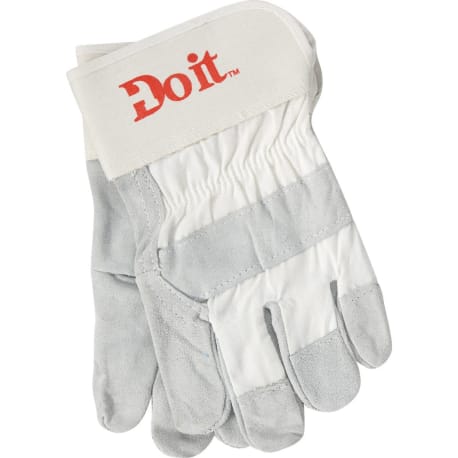 Do it Best Men's Gray Leather Work Glove, Large