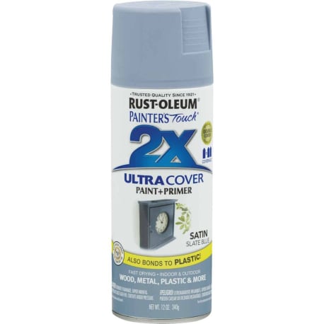 Rust-Oleum Painters' Touch 2X Slate Blue Satin Spray Paint & Primer, 12 oz.