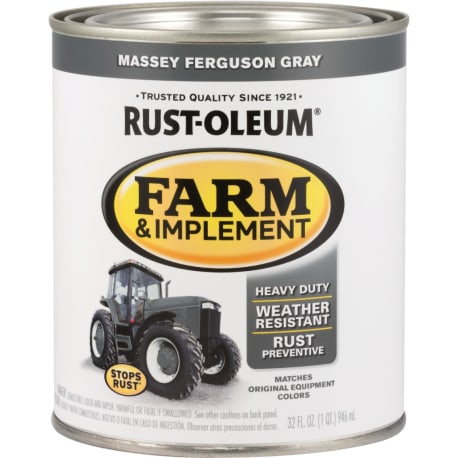 Rust-Oleum Farm & Implement Massey Ferguson Gray Paint, 1 Quart