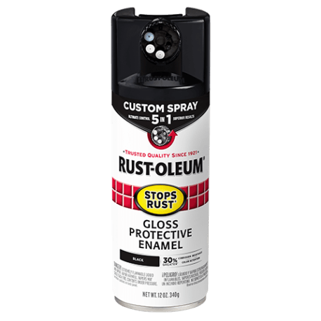 Rust-Oleum Protective Enamel w/ 5-in-1 Spray, Gloss Black