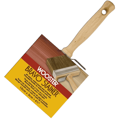 Wooster 4-3/4 in. Bravo Stainer Bristle/Poly Paint Brush