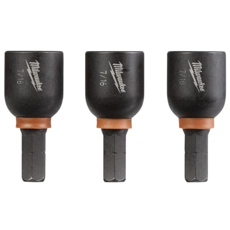 Milwaukee SHOCKWAVE™ Impact Duty™ 7/16" Insert Magnetic Nut Drivers, 3-Pack