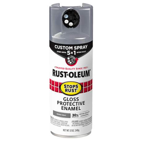 Rust-Oleum Protective Enamel w/ 5-in-1 Spray, Gloss Smoke Gray