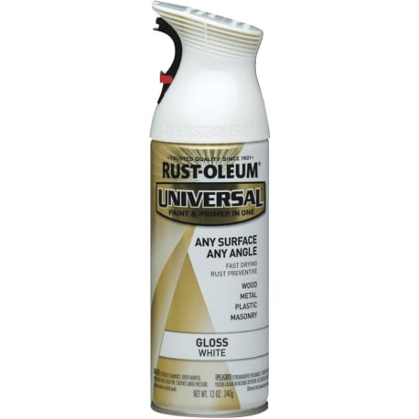 Rust-Oleum Universal Gloss White Paint and Primer Spray, 12 oz.