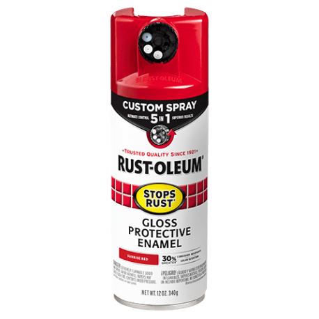 Rust-Oleum Protective Enamel w/ 5-in-1 Spray, Gloss Sunrise Red