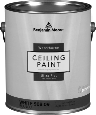 Benjamin Moore Aura Waterborne White Ultra Flat Ceiling Paint, 1 Gallon