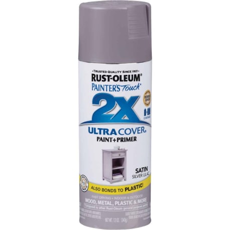 Rust-Oleum Painters' Touch 2X Silver Lilac Satin Spray Paint & Primer, 12 oz.