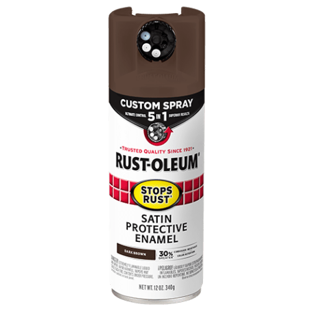 Rust-Oleum Protective Enamel w/ 5-in-1 Spray, Satin Dark Brown