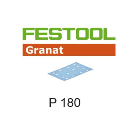 Festool 497130 80x133 Granat P180 Sheet Abrasives, 10 ct