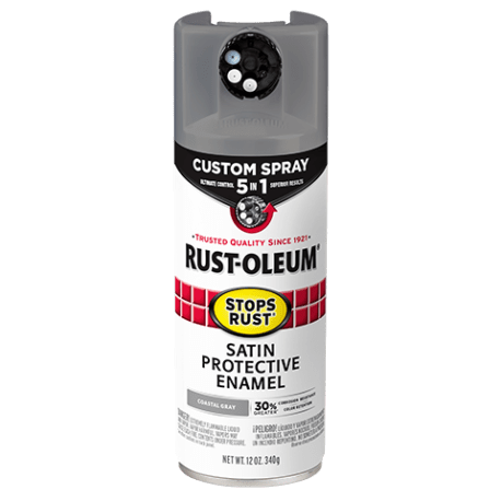 Rust-Oleum Protective Enamel w/ 5-in-1 Spray, Satin Coastal Gray