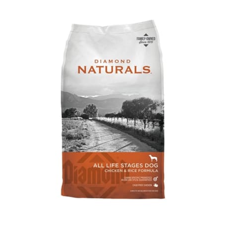 Diamond Naturals Chicken & Rice All Life Stages Dry Dog Food, 40 lb.