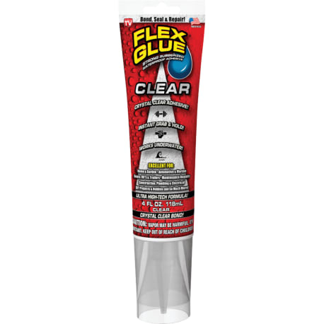 Flex Glue Clear Strong Rubberized Waterproof Adhesive - 4 oz