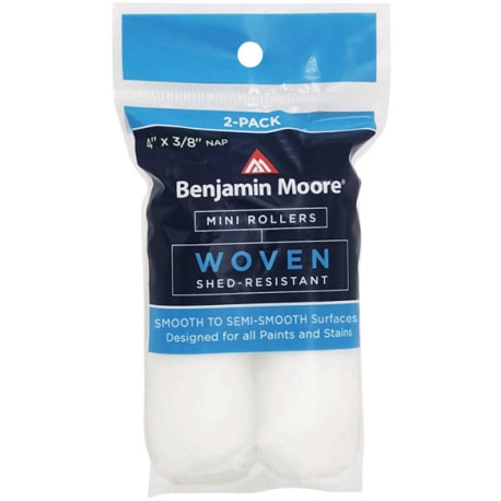 Benjamin Moore 4-In. Woven Mini Roller Cover with 3/8-In. Nap, 2-Pack