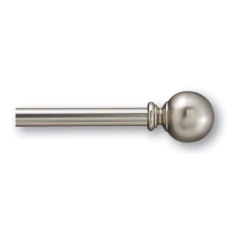 Spring Window Fashions Satin Nickel Ball 28-48 in. Rod