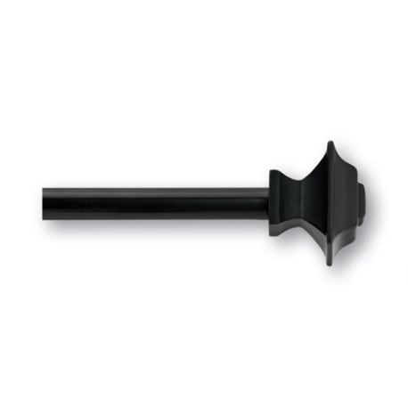 Spring Window Fashions Black Classic Square 84-120 in. Rod