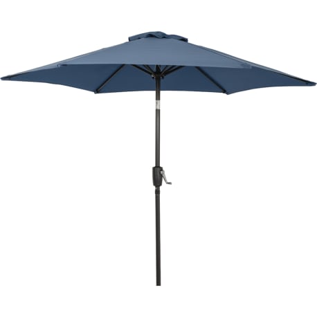 Outdoor Expressions Aluminum Tilt & Crank Heather Blue Patio Umbrella, 7.5 '