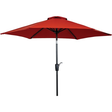 Outdoor Expressions Aluminum Tilt & Crank Crimson Red Patio Umbrella, 7.5 ft.