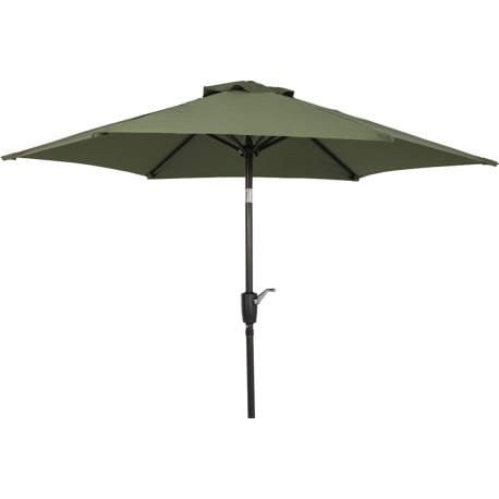 Outdoor Expressions Aluminum Tilt & Crank Heather Green Patio Umbrella, 7.5 '