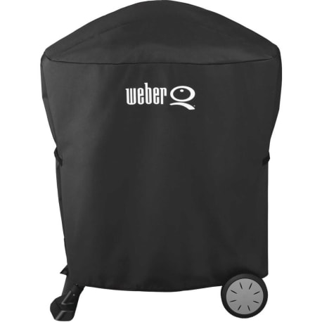 Weber Q 100/1000, 200/2000 with Cart Black Grill Cover, 35 in.