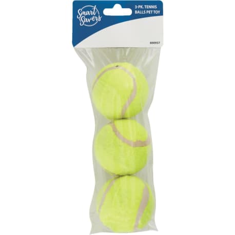 Smart Savers Tennis Ball Dog Toy, 3-Pack