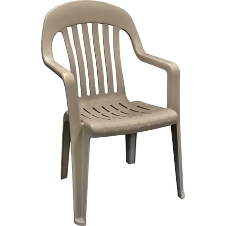 Adams Portobello High Back Stackable Chair, 22 x 36 in.