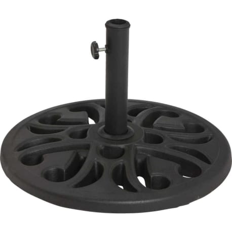 Outdoor Expressions Round Black Polyresin Umbrella Base, 12 x 20 in.