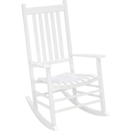 Jack Post White Wood Mission Rocking Chair, 27.25 x 45.75 in.